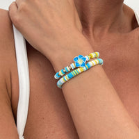 Thumbnail for Boho 2pcs Flower Polymer Clay Beaded Friendship Bracelet Set - ArtGalleryZen