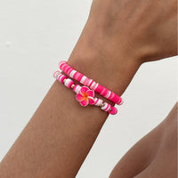 Thumbnail for Boho 2pcs Flower Polymer Clay Beaded Friendship Bracelet Set - ArtGalleryZen