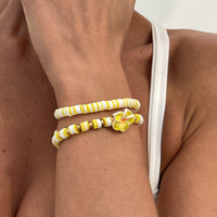 Thumbnail for Boho 2pcs Flower Polymer Clay Beaded Friendship Bracelet Set - ArtGalleryZen