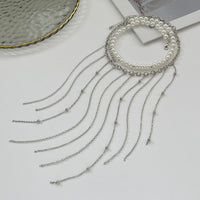 Thumbnail for Boho 2pcs Pearl Chain Tassel Choker Necklace Set - ArtGalleryZen