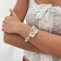 Thumbnail for Boho 2pcs Shell Starfish Charm Pearl Glass Bead Bracelet Set - ArtGalleryZen