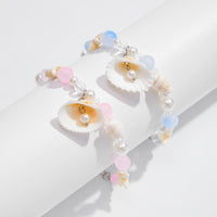 Thumbnail for Boho 2pcs Shell Starfish Charm Pearl Glass Bead Bracelet Set - ArtGalleryZen
