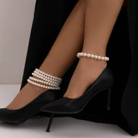 Thumbnail for Boho 2Pcs Stackable Pearl Chain Anklet Set