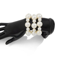 Thumbnail for Boho 3pcs Chunky Pearl Chain Stackable Bracelet Set - ArtGalleryZen