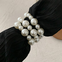 Thumbnail for Boho 3pcs Chunky Pearl Chain Stackable Bracelet Set