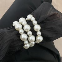 Thumbnail for Boho 3pcs Chunky Pearl Chain Stackable Bracelet Set