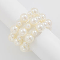 Thumbnail for Boho 3pcs Chunky Pearl Chain Stackable Bracelet Set