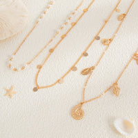 Thumbnail for Boho 3pcs Conch Shell Starfish Tassel Pearl Waist Chain Set - ArtGalleryZen