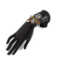 Thumbnail for Boho 3pcs Mushroom Sun Moon Star Charm Turquoise Stone Bracelet Set - ArtGalleryZen