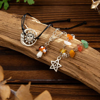 Thumbnail for Boho 3pcs Mushroom Sun Moon Star Charm Turquoise Stone Bracelet Set - ArtGalleryZen