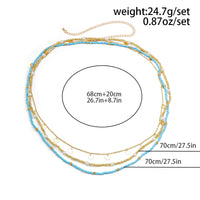 Thumbnail for Boho 3Pcs Sequin Tassel Pearl Crystal Beaded Belly Chain Set - ArtGalleryZen