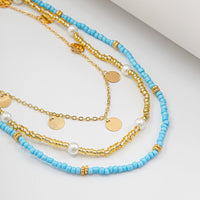 Thumbnail for Boho 3Pcs Sequin Tassel Pearl Crystal Beaded Belly Chain Set - ArtGalleryZen