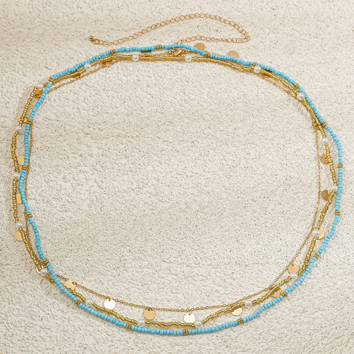 Boho 3Pcs Sequin Tassel Pearl Crystal Beaded Belly Chain Set - ArtGalleryZen