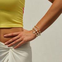 Thumbnail for Boho 3pcs Starfish Pearl Seed Beaded Bracelet Set - ArtGalleryZen