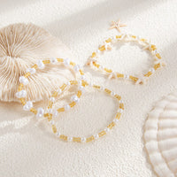 Thumbnail for Boho 3pcs Starfish Pearl Seed Beaded Bracelet Set - ArtGalleryZen