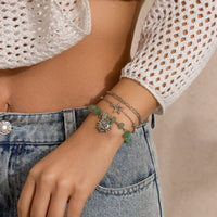 Thumbnail for Boho 3Pcs Sun Star Charm Turquoise Stone Bracelet Set - ArtGalleryZen