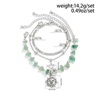 Thumbnail for Boho 3Pcs Sun Star Charm Turquoise Stone Bracelet Set - ArtGalleryZen