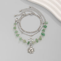 Thumbnail for Boho 3Pcs Sun Star Charm Turquoise Stone Bracelet Set