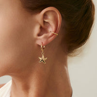 Thumbnail for Boho 4 Pairs Starfish Huggie Hoop Ear Cuff Earrings Set - ArtGalleryZen