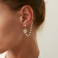 Thumbnail for Boho 4pcs Pearl Conch Shell Starfish Turtle Dangle Earrings Set - ArtGalleryZen