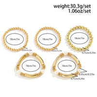 Thumbnail for Boho 5 Pcs Gold Silver Plated Ball Chain Stackable Bracelet Set - ArtGalleryZen