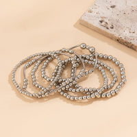 Thumbnail for Boho 7 Pcs Silver Plated Ball Chain Stackable Bracelet Set - ArtGalleryZen