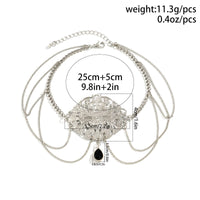 Thumbnail for Boho Abstract Floral Cross Crystal Pendant Arm Chain - ArtGalleryZen