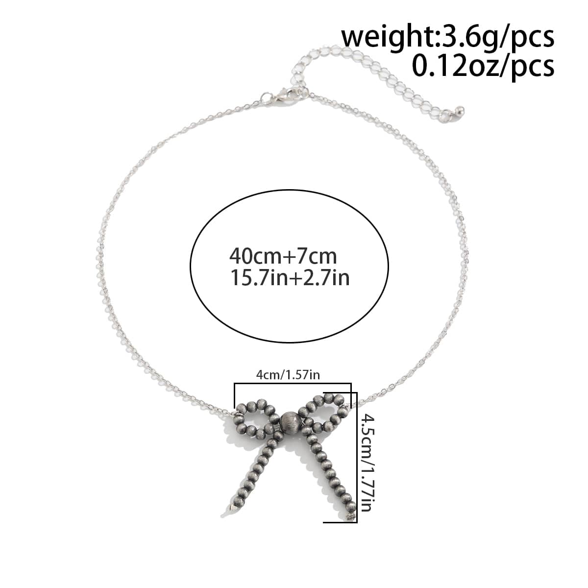 Boho Beaded Bowknot Charm Necklace - ArtGalleryZen