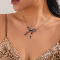 Thumbnail for Boho Beaded Bowknot Charm Necklace - ArtGalleryZen