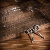 Thumbnail for Boho Beaded Bowknot Charm Necklace - ArtGalleryZen