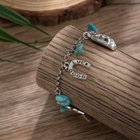 Thumbnail for Boho Bull Boot Cowboy Hat Turquoise Charm Bracelet - ArtGalleryZen
