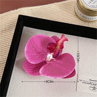 Thumbnail for Boho Chic Butterfly Orchid Flower Pearl Hair Clip Hair Pin - ArtGalleryZen