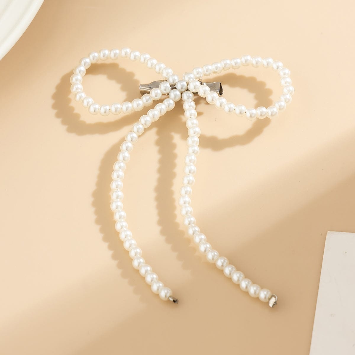 Boho Chic Pearl Bowknot Pin Brooch