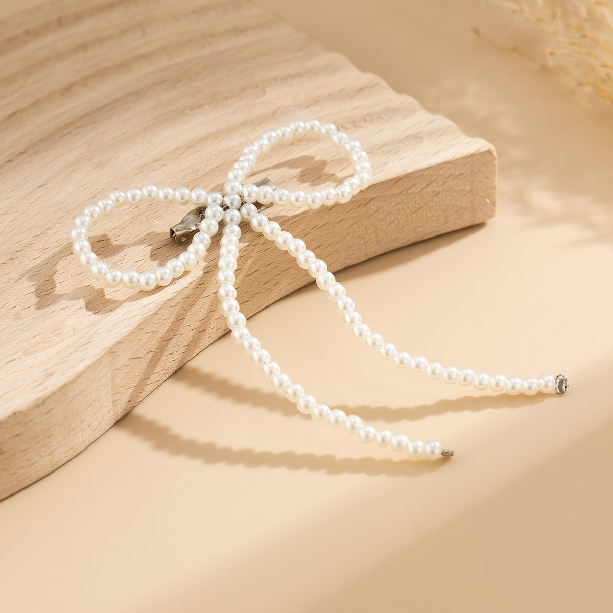 Boho Chic Pearl Bowknot Pin Brooch