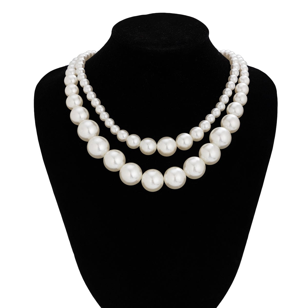 Boho Chunky 2 Pieces Pearl Chain Necklace Set - ArtGalleryZen