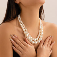 Thumbnail for Boho Chunky 2 Pieces Pearl Chain Necklace Set - ArtGalleryZen