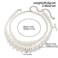 Thumbnail for Boho Chunky 2 Pieces Pearl Chain Necklace Set