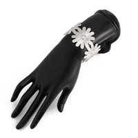 Thumbnail for Boho Chunky Gold Silver Plated Daisy Bangle Bracelet - ArtGalleryZen