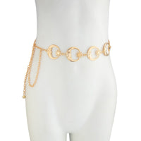 Thumbnail for Boho Chunky Gold Silver Tone Sun Moon Waist Chain - ArtGalleryZen