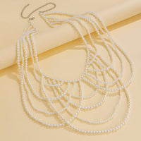 Thumbnail for Boho Chunky Layered Gold Silver Tone Pearl Waist Chain Body Chain