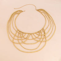 Thumbnail for Boho Chunky Layered Gold Silver Tone Pearl Waist Chain Body Chain