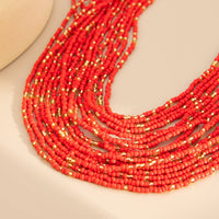 Thumbnail for Boho Chunky Layered Seed Beaded Chain Necklace - ArtGalleryZen