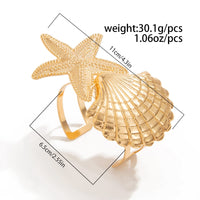 Thumbnail for Boho Chunky Shell Starfish Arm Cuff - ArtGalleryZen