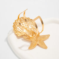 Thumbnail for Boho Chunky Shell Starfish Arm Cuff - ArtGalleryZen