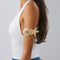 Thumbnail for Boho Chunky Shell Starfish Arm Cuff - ArtGalleryZen
