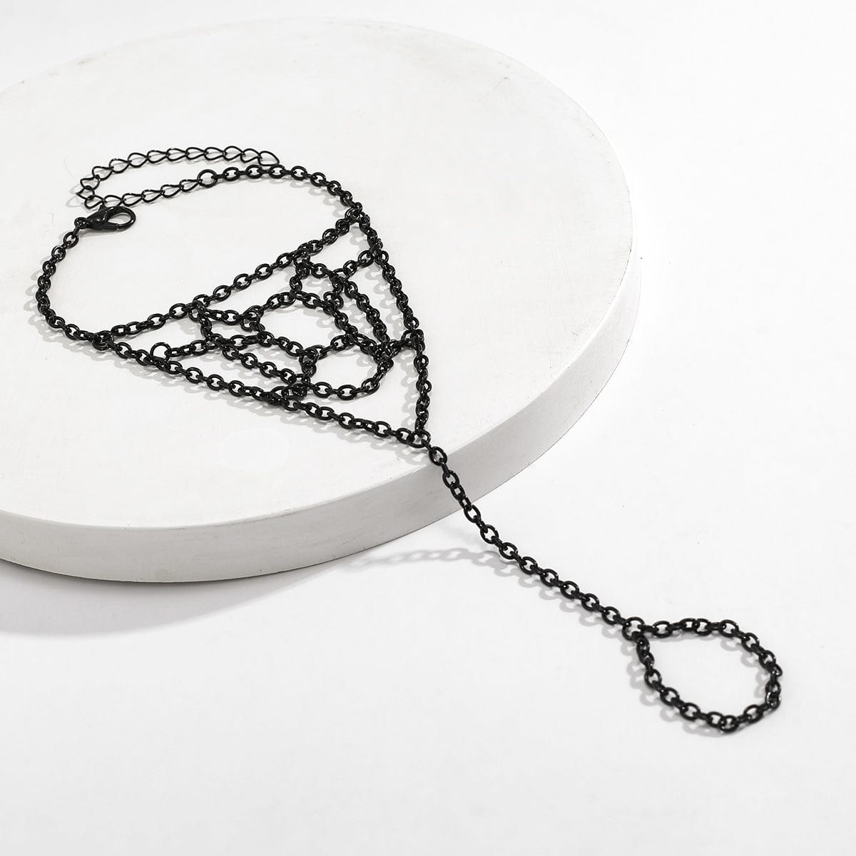 Boho Cobweb Finger Ring Chain Bracelet - ArtGalleryZen