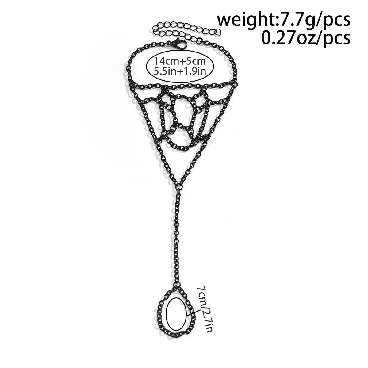 Boho Cobweb Finger Ring Chain Bracelet - ArtGalleryZen