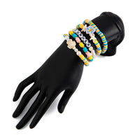 Thumbnail for Boho Colorful 5pcs Flower Turtle Pearl Beaded Bracelet Set - ArtGalleryZen