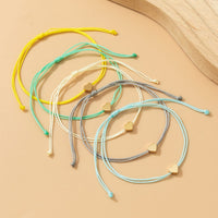 Thumbnail for Boho Colorful Heart Jade Cord Stackable Bracelet Set - ArtGalleryZen