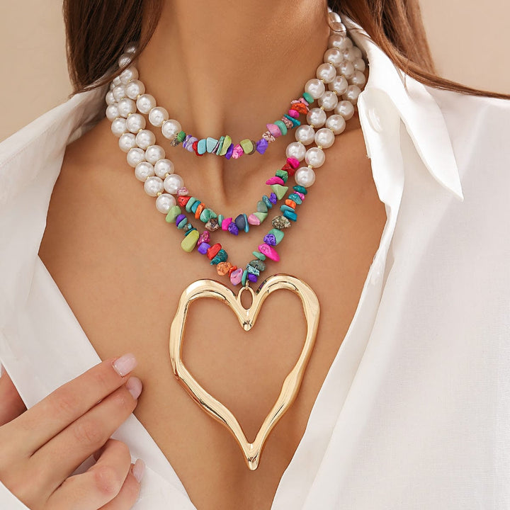 Bohemian Handmade Beaded Love Heart Pearl Choker With Pendant For Girls  Wholesale Jewelry Accessory And Gift J230817 From Catherine010, $5.61